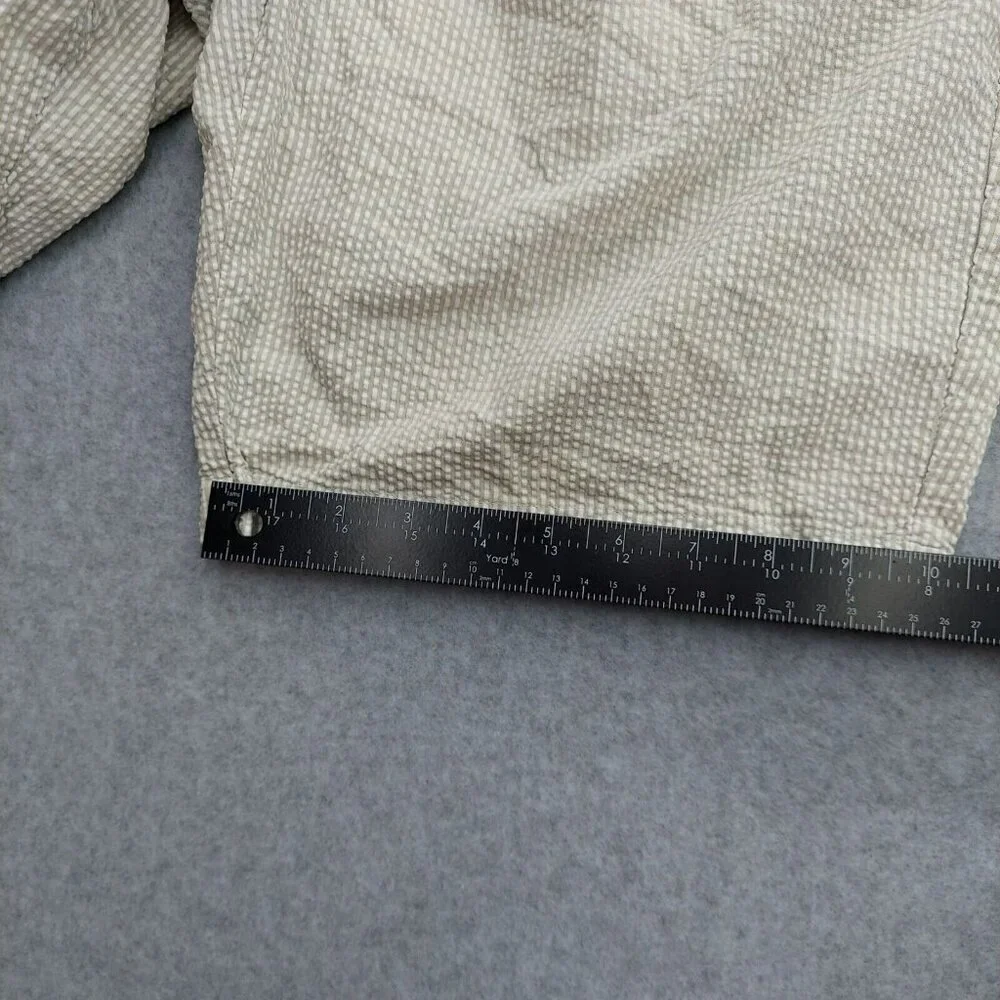 Dockers Tour Shorts Mens Size 36 White/ White Stripe Seersucker Pleated Front‎